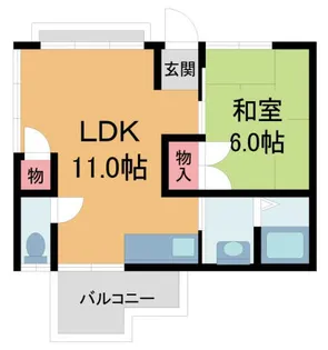 LA・LUNA【203号室】の間取り