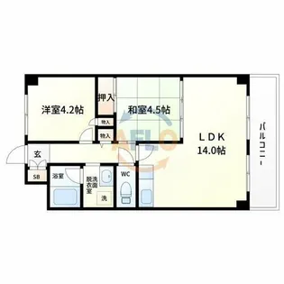 翠久マンション【4階】の間取り