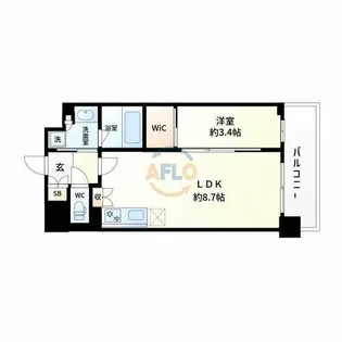コンフォリア新大阪宮原Q【14階】の間取り
