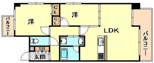 サムティグランツ神戸【3階】の間取り