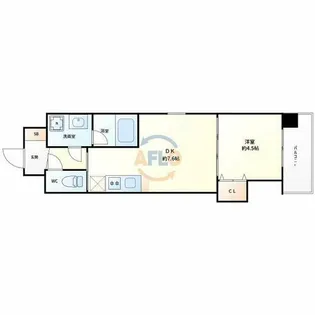 ルクレ新大阪レジデンス【7階】の間取り