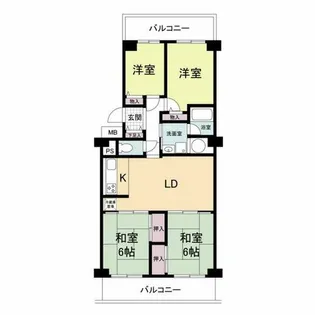 ファミリープラザ朝潮橋B棟【8階】の間取り