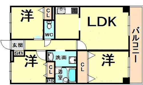 センチュリーハウス【4階】の間取り