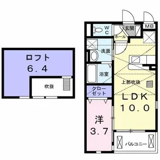 レジデンス サピー【2階】の間取り