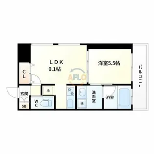 アーバンフラッツ西中島【11階】の間取り