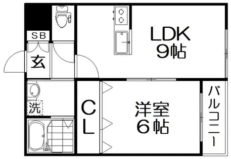 クラウディア香里ヶ丘【1階】の間取り