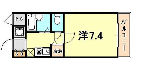サテライト芦屋宮塚【1階】の間取り