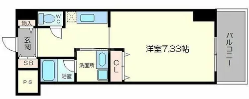 ロイヤルクイーンズパーク【6階】の間取り