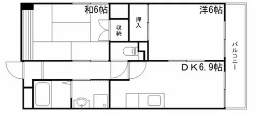 大栄・十二所前レジデンス【404号室】の間取り