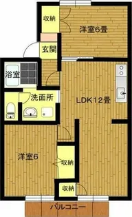 ヴァンベール鳴海E棟【2階】の間取り