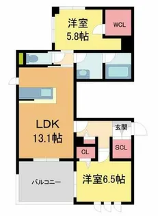 ShaMaisonGardens御影【301号室】の間取り