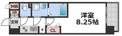 アーデン谷町【9階】の間取り