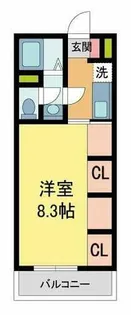 リブリ・ボヌール城南【103号室】の間取り