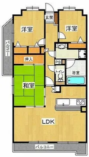 トーカンマンション六本松【1101号室】の間取り