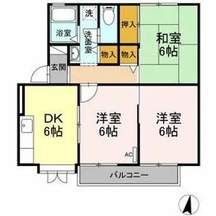 グランドゥール B棟【2階】の間取り