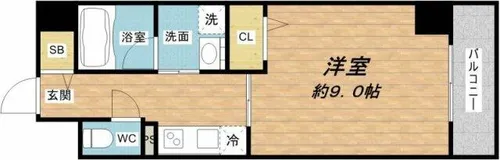 ドゥーエ立売堀【6階】の間取り