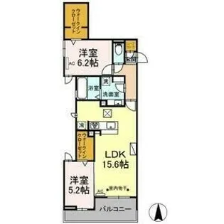サンカーム つるまい【3階】の間取り