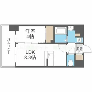 エスリードレジデンス梅田グランゲート【5階】の間取り