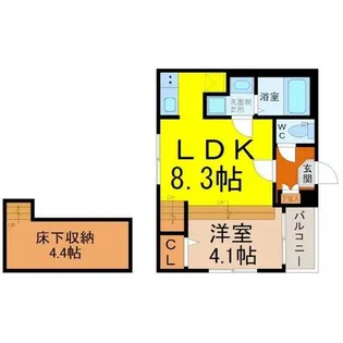 カノーパス日比野【1階】の間取り