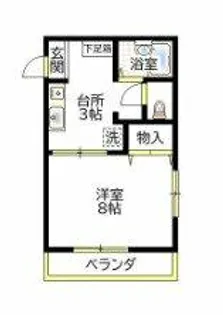 ハイツ鷹ヶ峰【1階】の間取り