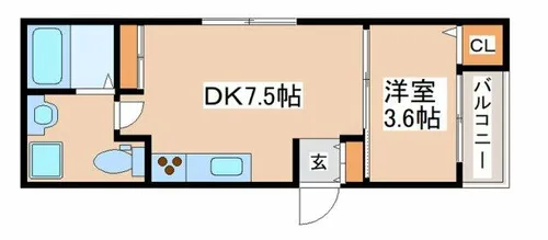 アルクグレイス【101号室】の間取り