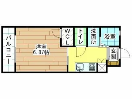 飛幡ブレイン【201号室】の間取り