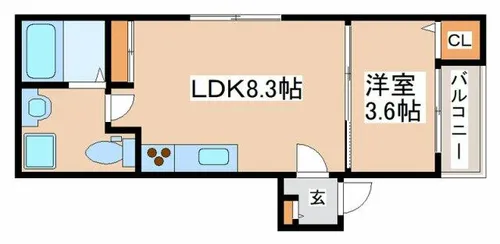 アルクグレイス【201号室】の間取り
