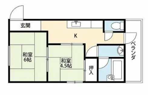 桃園マンション【2階】の間取り