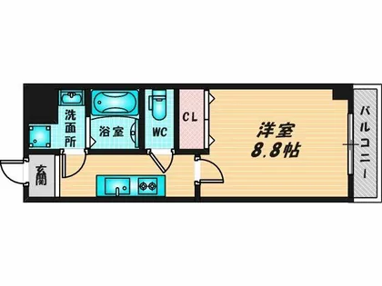 KSロイヤル大阪城【4階】の間取り