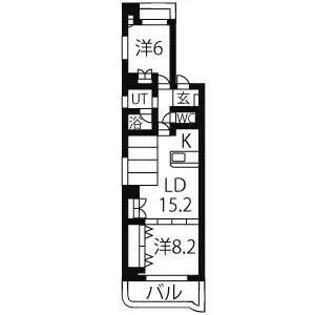 サニーコートはら【1階】の間取り