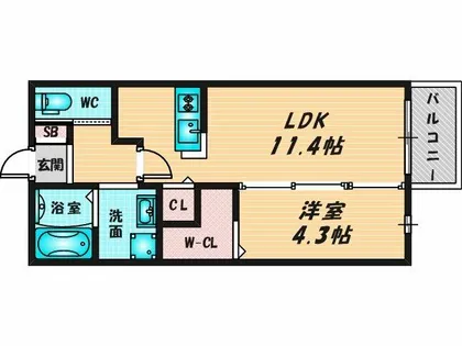 クレメント【2階】の間取り