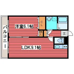 デュナミス福住【1階】の間取り