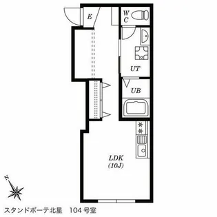 STAND BEAUT’E 北星【104号室】の間取り