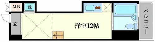 U residence 弁天町 (是空弁天)【5階】の間取り