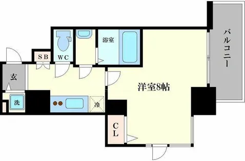 エスレジデンス西長堀【7階】の間取り