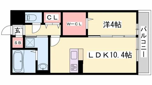 兵庫県姫路市広畑区長町2丁目【アパート】の間取り