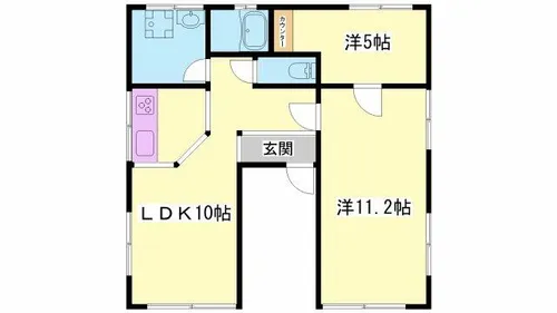 Bright and Fan Terrace【4F号室】の間取り