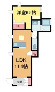 シャーメゾンロイヤル夙川【101号室】の間取り