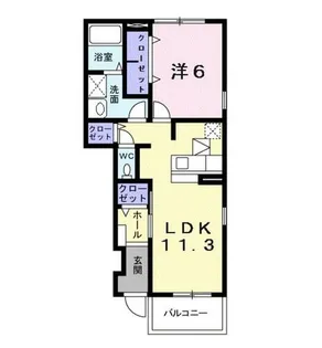 アメニティB【1階】の間取り