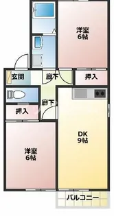 コーポラス広和【1階】の間取り