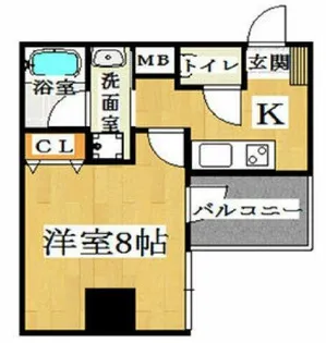 ディオレクレスト東心斎橋【4階】の間取り