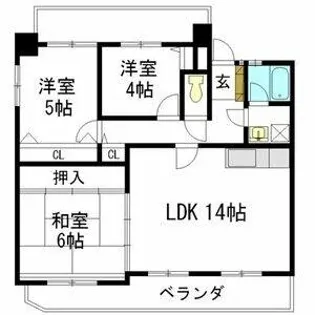 ウイング95【3階】の間取り