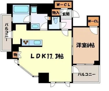 ゼスタタワー名古屋代官町【4階】の間取り