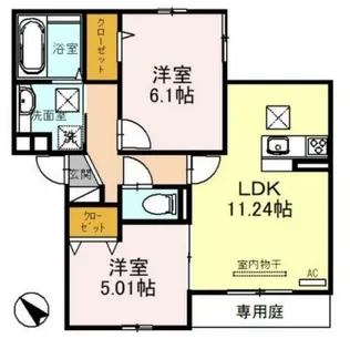 ビエネスタル【2階】の間取り