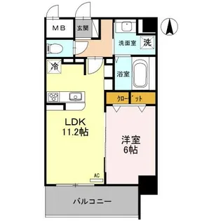 THE MED【4階】の間取り