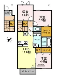 セジュール山陽Ⅱ【2階】の間取り