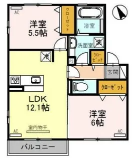 ル・レーブ【2階】の間取り