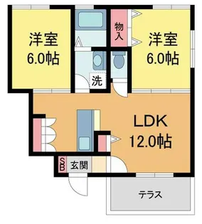サクセスコート末成町【101号室】の間取り
