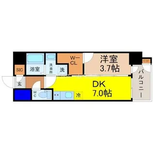 エステムコート名古屋新栄Ⅴラポール【6階】の間取り