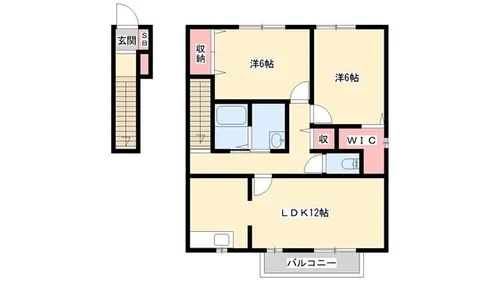 コンフォート高町Ⅱ【203号室】の間取り